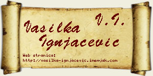 Vasilka Ignjačević vizit kartica